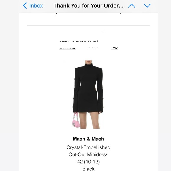 Mach & Mach Crystal Embellished Cutout Dress - Picture 6 of 10